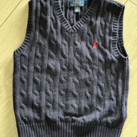 Ralph Lauren flettestrikket vest str 5 år