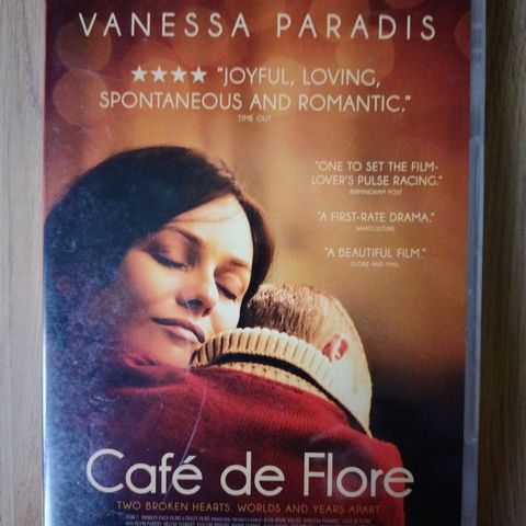 Dvd. Cafe de Flore. Vanessa Paradis. Romance. Canadisk. Norsk tekst