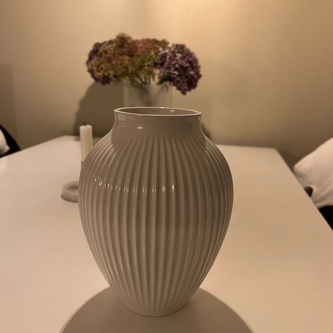 Knabstrup vase med riller 20 cm