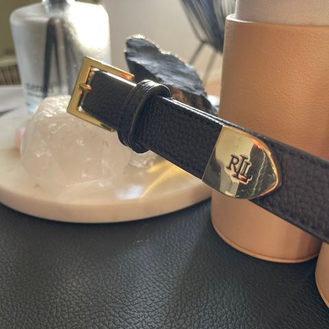 lauren Ralph  leather belt S -80 skinnbelt