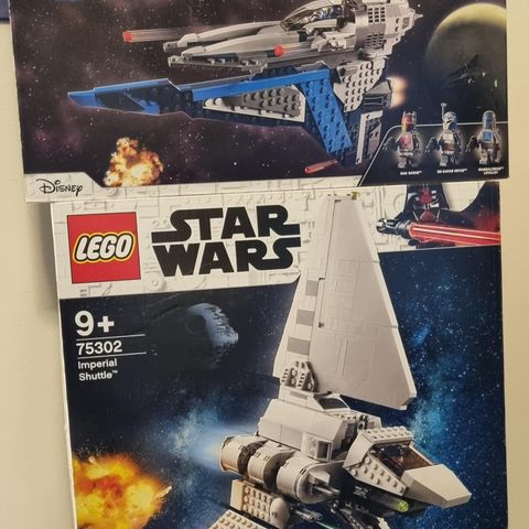 Lego Star Wars 75316 Mandalorian Starfighter og 75302 Imperial Shuttle