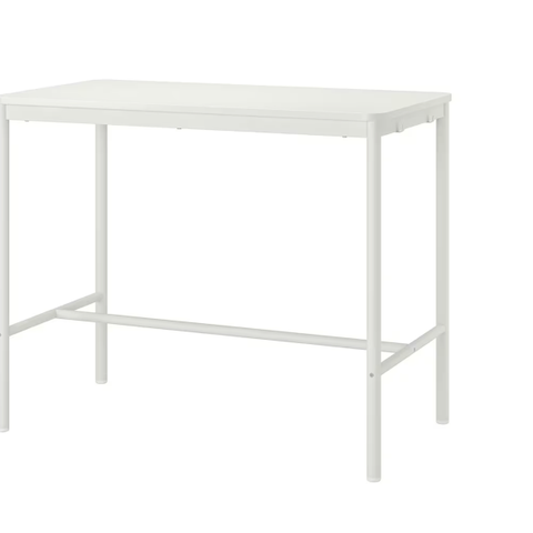 TOMMARYD bord i hvit, med 4 høye stoler (NY PRIS)