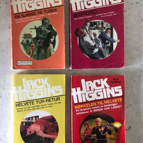 Set of 4 Jack Higgins Books