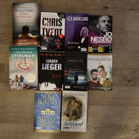 Bøker selges billig - Jo Nesbø / Wassmo / Liza Marklund m. m