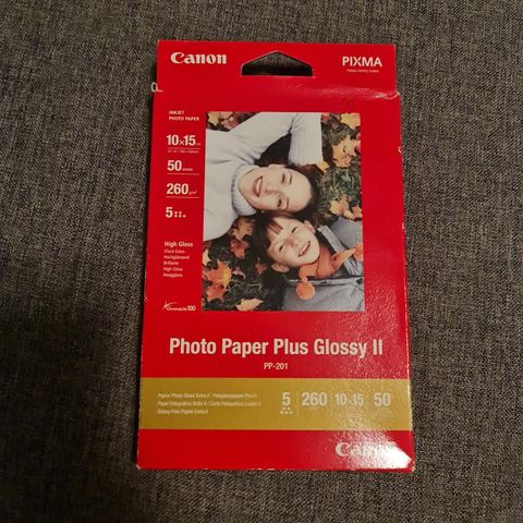 Fotopapir Glossy Plus 10x15 50 ark 260g • CANON • PP201A6