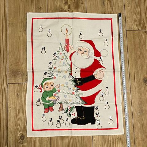 Stor Pakkekalender / Adventskalender med nydelig motiv (Mål: 44,5 x 60cm)