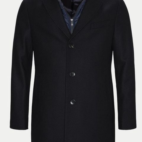 Hugo Boss Ull Frakk/Coat Navy str 50 M/L