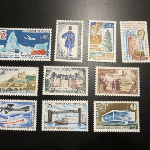 Frimerker frankrike (1366) MNH and MH 1968