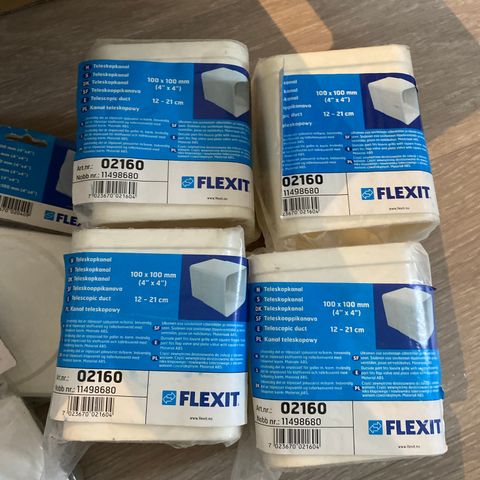 Flexit teleskopkanal 12-21 cm plast 4"x4"