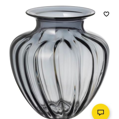 Stor sotsvart glassvase