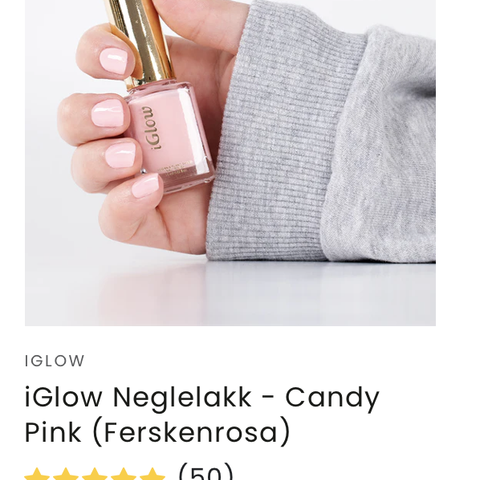 iGlow Neglelakk - Candy Pink (Ferskenrosa)