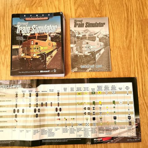 Microsoft Train Simulator Original Manual & Signal Data Sheet