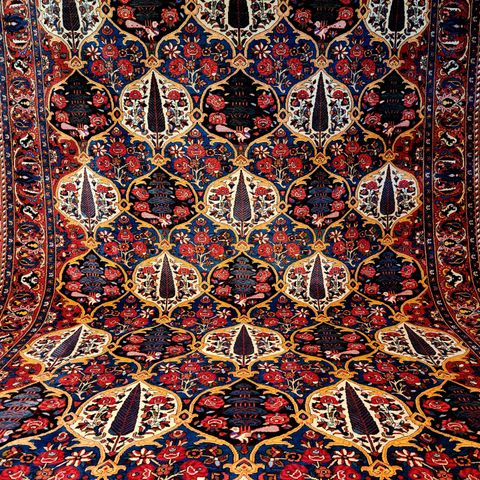Sjeldent og gammelt persisk håndknyttet Bakhtiar Chaleshotor teppe