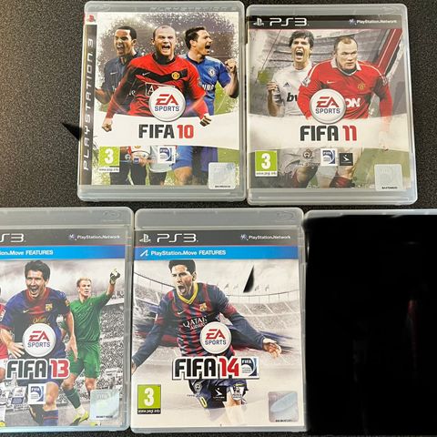 PS3 spill  FIFA 10, 11, 13, og 14