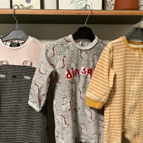 3 x Søt overall - Pyjamas - str 74-80