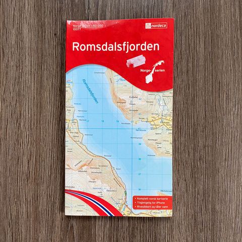 Helt ny, Norge-serien kart over Romsdalsfjorden