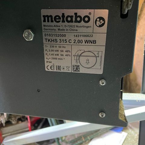 Metabo tkhs 315 c