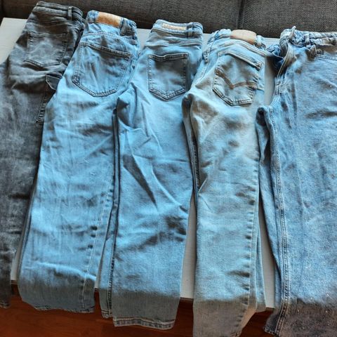 Jeans til jente i str 10-12  år
