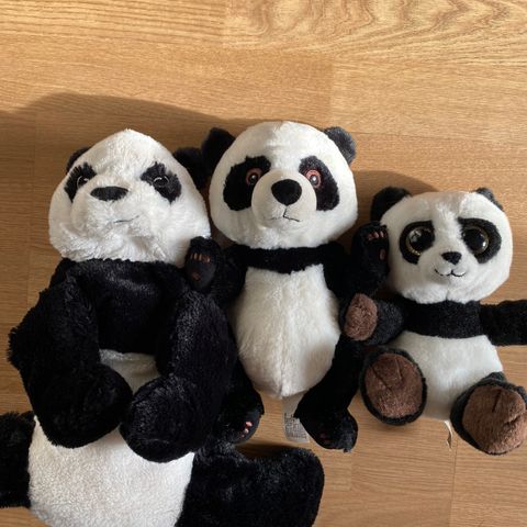 3 panda-bamser til salgs - som nye☺️