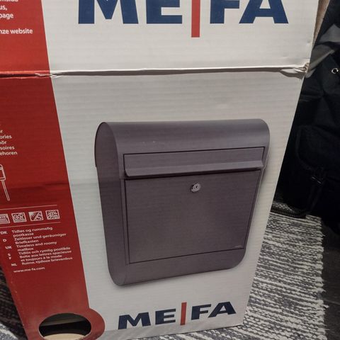 Flott MEFA postkasse, sort type 864,