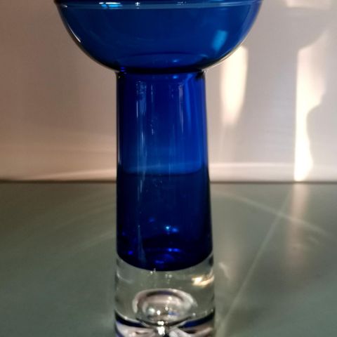 Fin Vintage Hadeland Blå drue vase