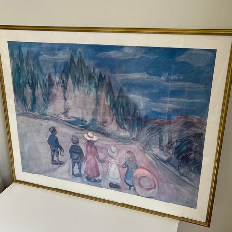 Munch, innrammet kunstplakat