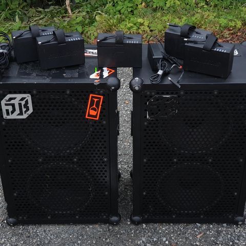 2 stk. Soundboks 2 med 5 batterier