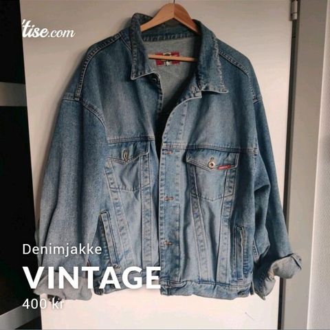 Vintage oversized denim jakke