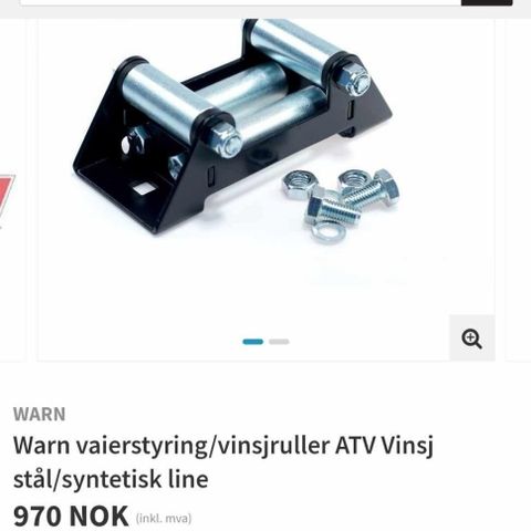 Warn vaierstyring/vinsjruller ATV Vinsj stål/syntetisk line

4stk