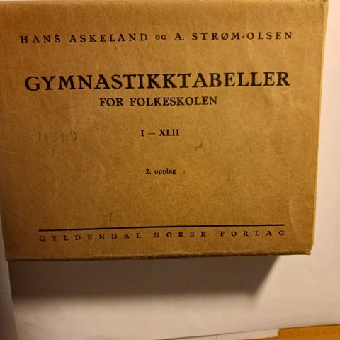 GYMNASTIKK-   TABELLER FOR FOLKESKOLEN (sjelden) NY PRIS!