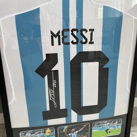 Leo Messi autograferte T-skjorte med sertifikat / certificate