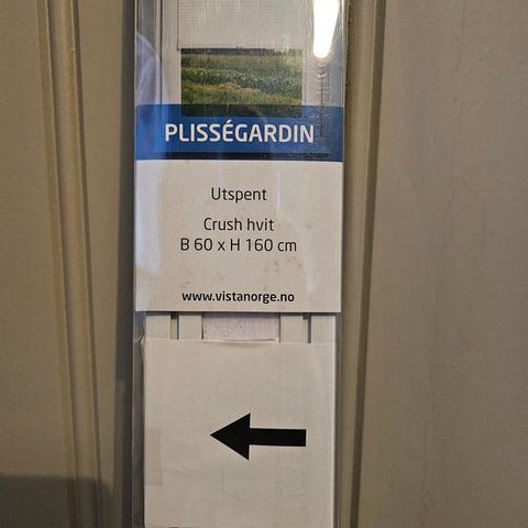 Helt ny uåpnet plisse 60x160