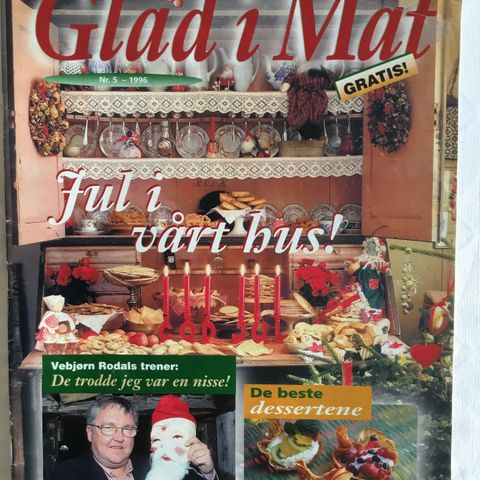 Julemagasin fra 1996. 86 sider. Glad i mat. Som ny.