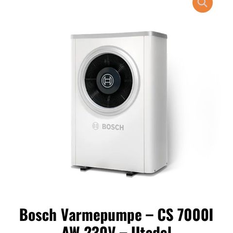 Bosch Varmepumpe – CS 7000I AW 9 230V / Bosch AWM 5-9 W innedel