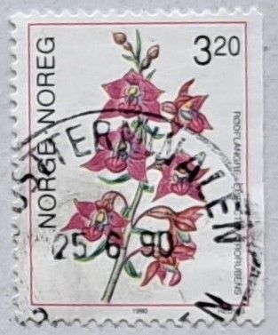 NK 1089. ORIDÈER I, Rødflangre. Stemplet POSTTERMINALEN 25 6 90