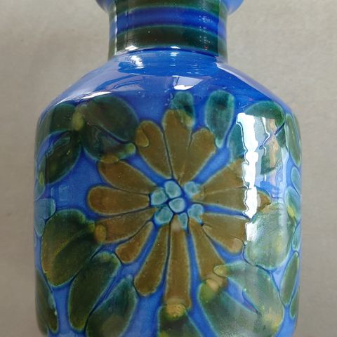 Retro blå italiensk vase