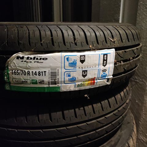 Sommerdekk 165/70 R14