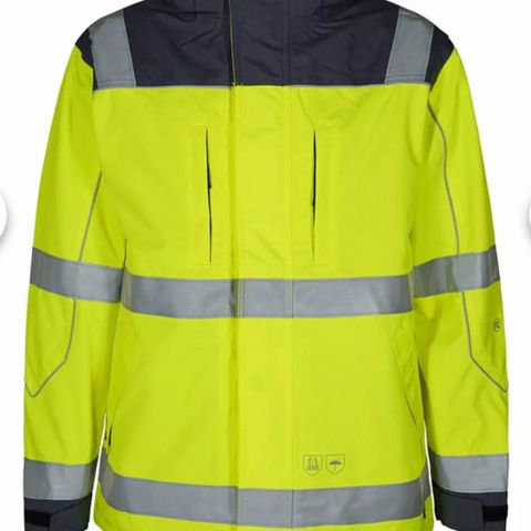 Engel Safety skalljakke, Hi-vis gul/marineblå Ny.