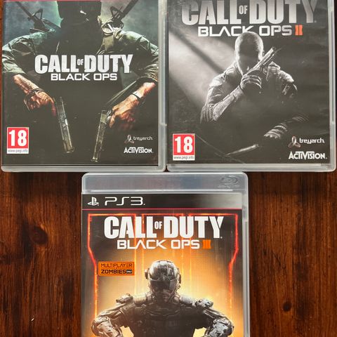 ps3 spill COD CALL OF DUTY BLACK OPS COLLECTION TRILOGY 1 /2/ 3