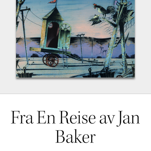 Kunst Jan Baker «Fra en reise» ferdig innrammet