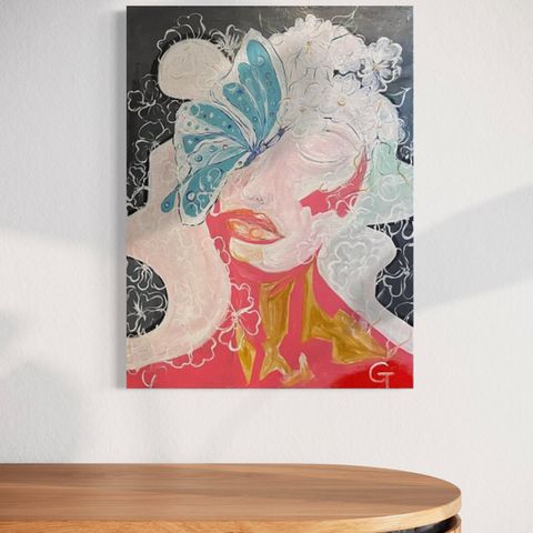 «Flowerfly girl» akrylmaleri