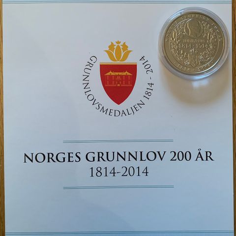 Grunnlovsmedaljen 1814-2014