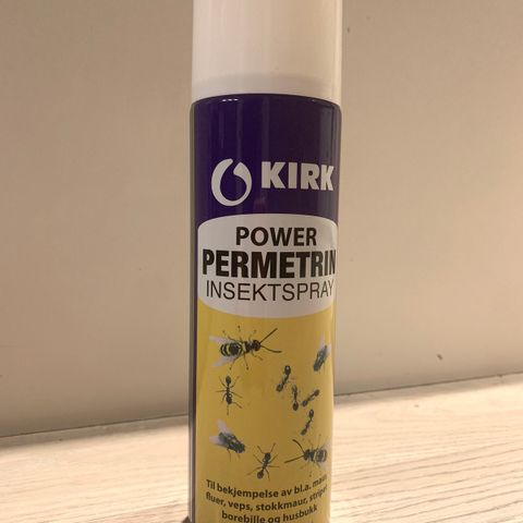 Kirk power permetrin insektsspray ubrukt