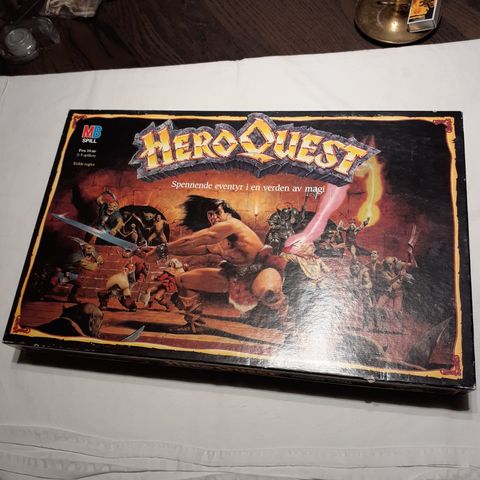 HERO QUEST. NORSK ORIGINALUTGAVE FRA 1991. GAMES WORKSHOP/MB GAMES.