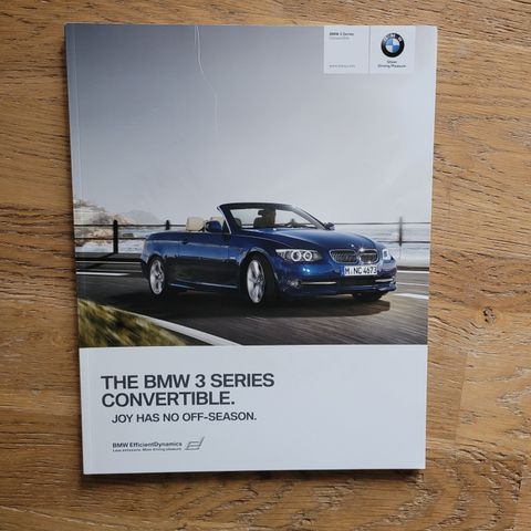 Brosjyre BMW 3-serien Cabriolet (E93) 2011