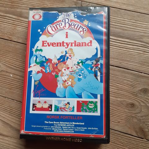 THE CAREBEARS I EVENTYRLAND. NORSK BIG BOX VHS UTLEIEFILM. TEGNEFILM.