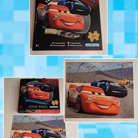 Puslespill cars, lightning mcqueen. 25 brikker. Fra 3 år