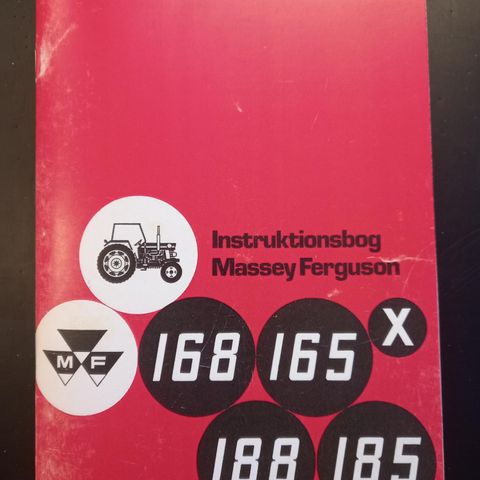 Instruksjonsbok til MF 165x, 168, 185 og 188 selges!