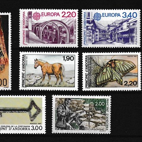 Andorra Fransk 1987 - Lot postfriske merker   (AF14)