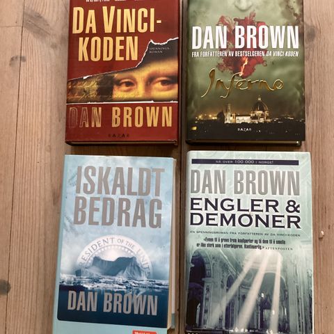 Bøker av Dan Brown.